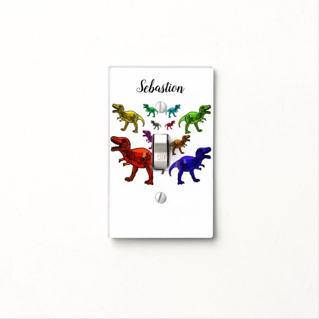 Dinosaur Light Switch Cover (In Situ)