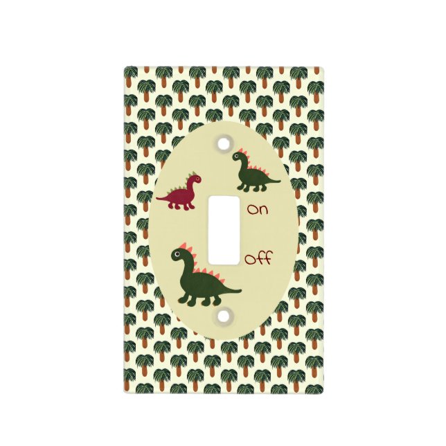 Dinosaur Light Switch Cover (Front)