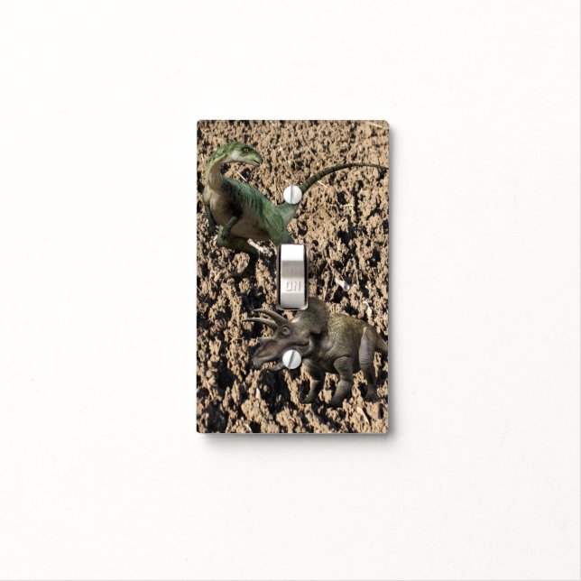 Dinosaur Light Switch Cover (In Situ)