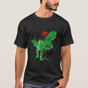 Dinosaur Lights Fa Ra Ra Rawr Christmas Rex Boys T-Shirt