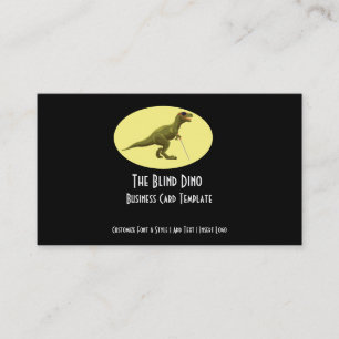 Dinosaur Logo - The Blind Dinosaur Business Card