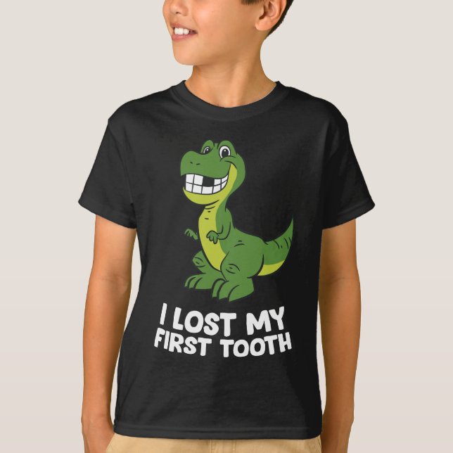 Dinosaur Lost First Tooth T-Shirt (Front)