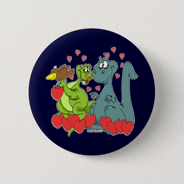 Dinosaur Love Button (Front)