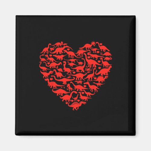 Dinosaur Love Heart T Rex Cute Valentines Day Boys Magnet