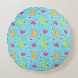 Dinosaur Love Round Pillow
