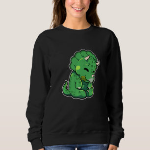 Dinosaur Lover Cute Triceratops Premium Sweatshirt