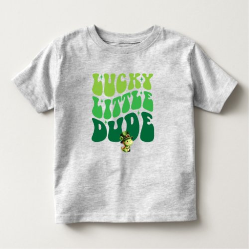 Dinosaur Lucky Little Dude St Patricks Day Toddler T_shirt