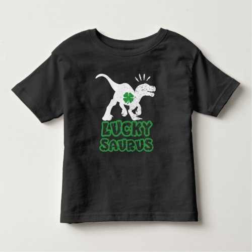 Dinosaur Lucky Saurus St Patricks Day Toddler T_shirt