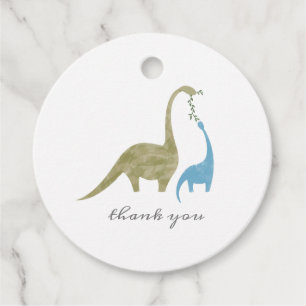 Dinosaur Mama and Baby Shower Favor Tags
