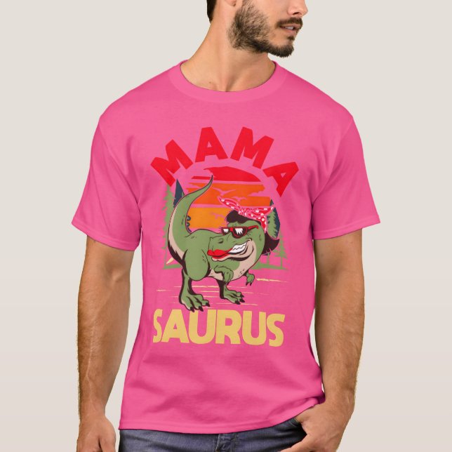 Dinosaur Mama Funny Dino Mother funny T-Shirt (Front)