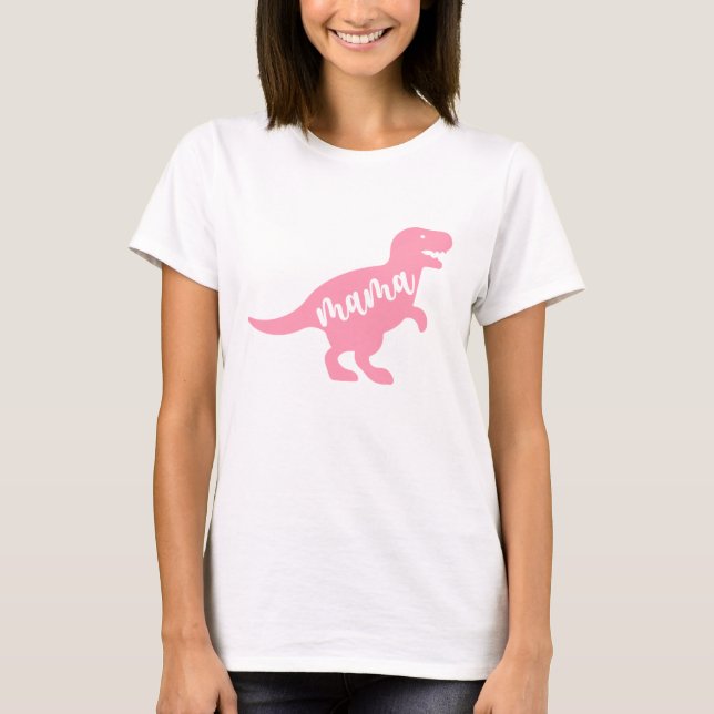 Dinosaur Mama Typography T-Shirt (Front)