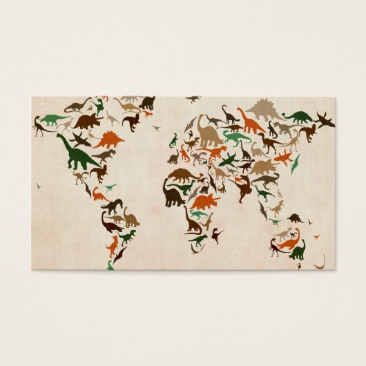 Dinosaur Map of the World Map (Front)