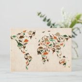 Dinosaur Map of the World Map (Standing Front)