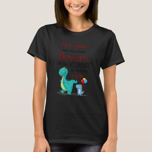 Dinosaur Me And Gammie Are More Than Besties She i T_Shirt