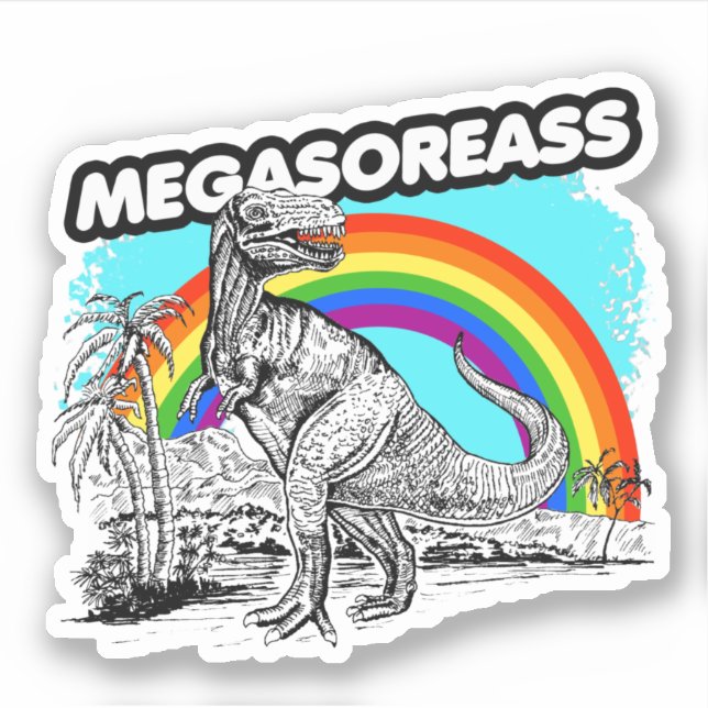 Dinosaur Megasoreass Sticker (Front)