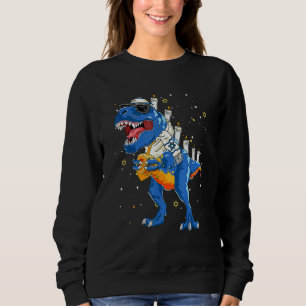 Dinosaur Menorasaurus Rex Dino Boys Hanukkah Chanu Sweatshirt