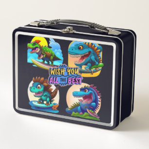 dinosaur  metal lunch box