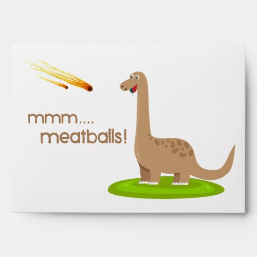 Dinosaur Meteor Meatballs Envelope