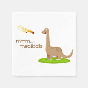 Dinosaur Meteor Meatballs Napkins