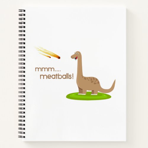 Dinosaur Meteor Meatballs Notebook