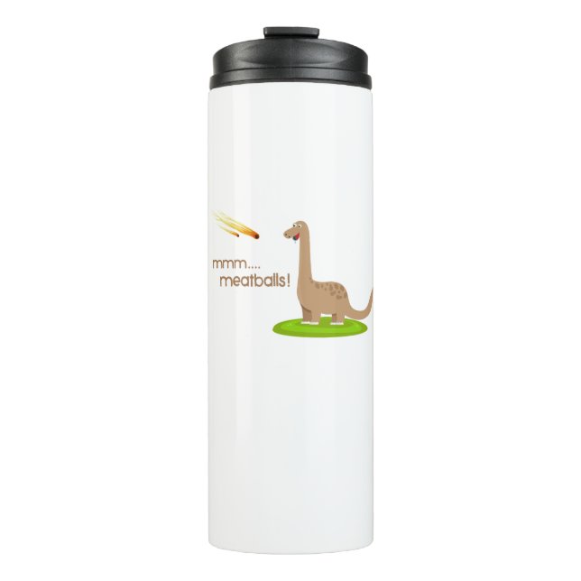Dinosaur Meteor Meatballs Thermal Tumbler (Front)