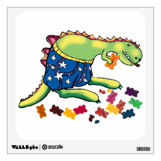 Dinosaur midnight snack wall sticker