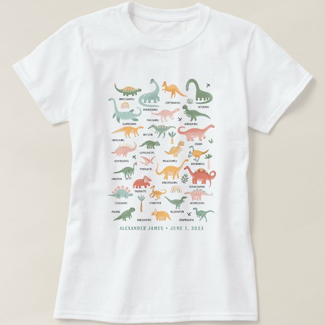 Dinosaur Mommy To Be T-Shirt (Dinosaur Theme Mommy To Be T-Shirt by Painted Paperie
)