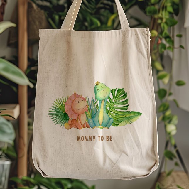 Dinosaur Mommy To Be Tote Bag (Creator Uploaded)
