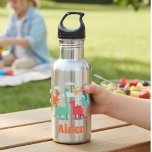 Dinosaur Monogrammed Stainless Steel Water Bottle<br><div class="desc">Dinosaur Monogrammed Stainless Steel Water Bottle
This dinosaur design features a variety of colorful dinosaurs with clouds.
Personalize the water bottle with your name or own message. 
Visit our shop for coordinating accessories.</div>