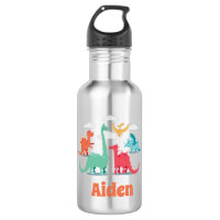 Dinosaur Monogrammed Stainless Steel Water Bottle