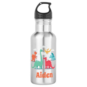 Dinosaur Monogrammed Stainless Steel Water Bottle
