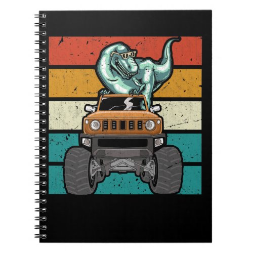 Dinosaur Monster Truck Boys Monster Trucks Trex Notebook