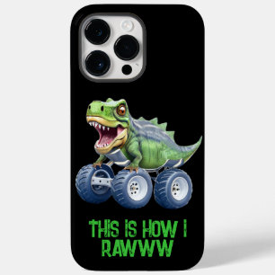 Dinosaur monster truck personalized birthday Case-Mate iPhone 14 pro max case