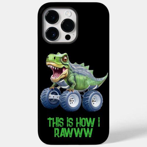 Dinosaur monster truck personalized birthday  Case_Mate iPhone 14 pro max case