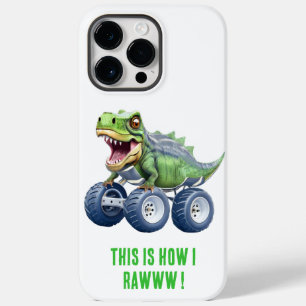 Dinosaur monster truck personalized birthday Case-Mate iPhone 14 pro max case