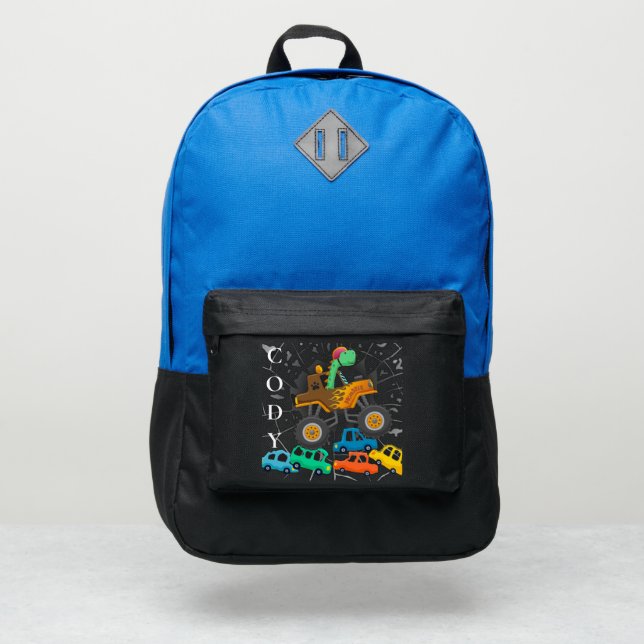 Dinosaur Monster Truck Port Authority® Backpack (Front)