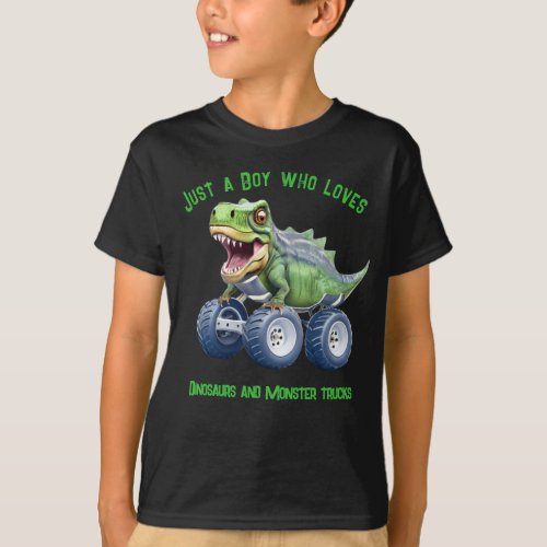 Dinosaur monster truck  T_Shirt