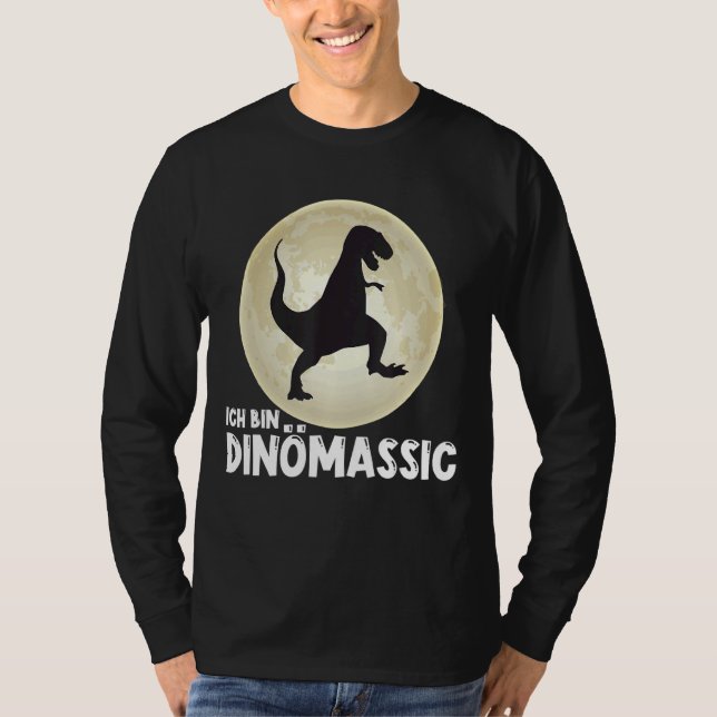 Dinosaur Moon Retro Rex Dinomassic From Cretaceous T-Shirt (Front)