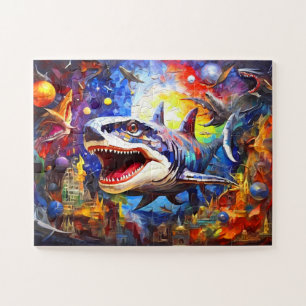 Dinosaur Mosaic Abstract  Jigsaw Puzzle