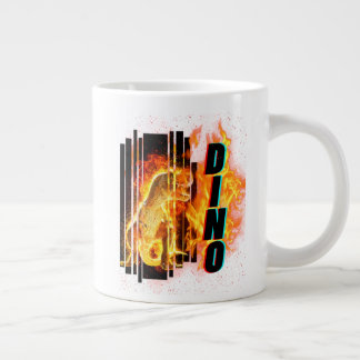 dinosaur mug, jumbo coffee cup, prehistoric giant coffee mug