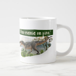 dinosaur mug, jumbo coffee cup, prehistoric giant coffee mug