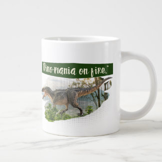 dinosaur mug, jumbo coffee cup, prehistoric giant coffee mug