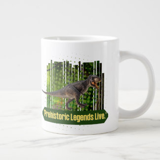 dinosaur mug, jumbo coffee cup, prehistoric giant coffee mug