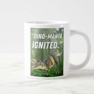 dinosaur mug, jumbo coffee cup, prehistoric giant coffee mug