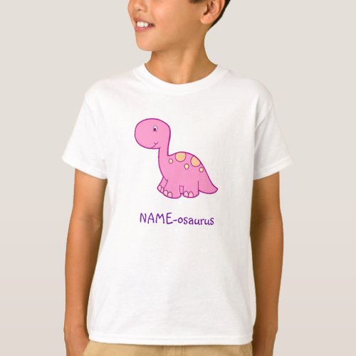 Dinosaur Name_osaurus Kids t_shirt _ girl