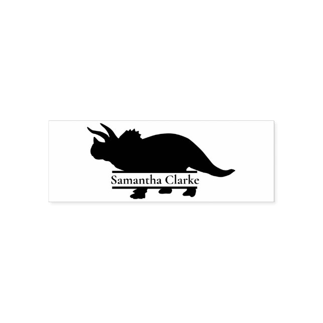 Dinosaur Name  Self-inking Triceratops Stamp (Design)