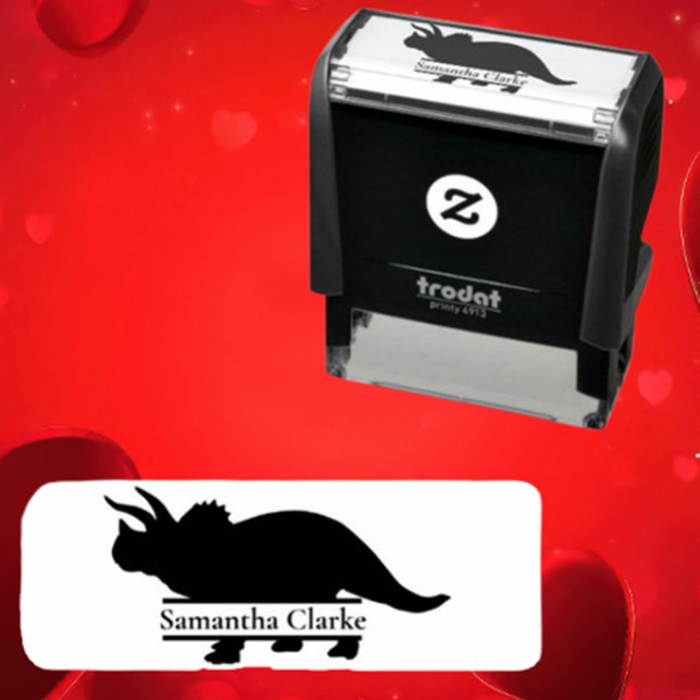 Dinosaur Name  Self-inking Triceratops Stamp (Funny Dinosaur Excellent)