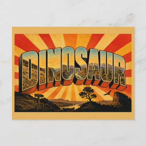 Dinosaur National Monument Fossil Quarry Canyons Postcard