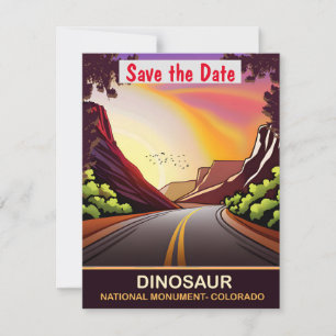 Dinosaur National Monument Road Wedding Invite