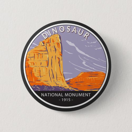 Dinosaur National Monument Vintage Circle  Button